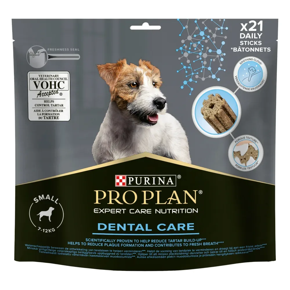 PURINA PRO PLAN Dental Care für kleine Hunde (7-12 kg) - 345 g (21 Stück)