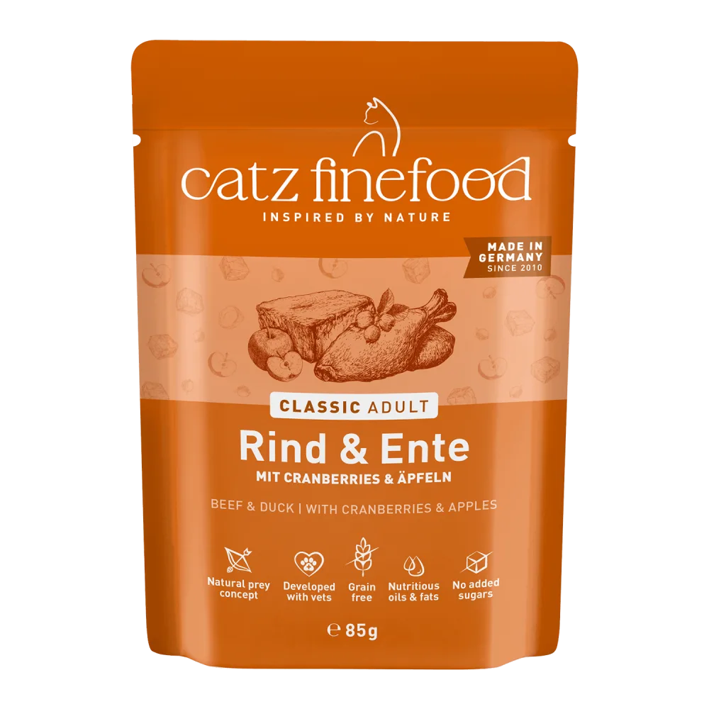 catz finefood 8 x 85 g - Rind & Ente