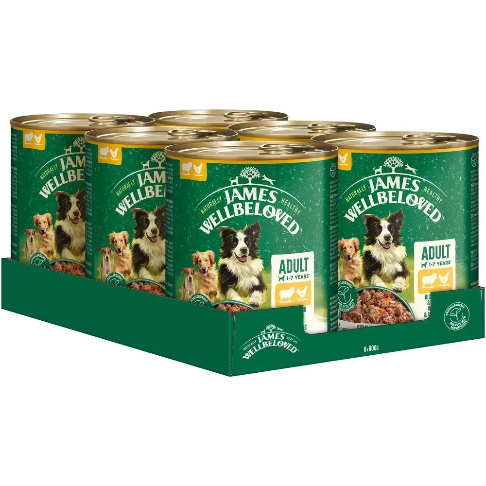 James Wellbeloved Adult Dog Hypoallergenic Lamm & Huhn - Sparpaket: 12 x 800 g
