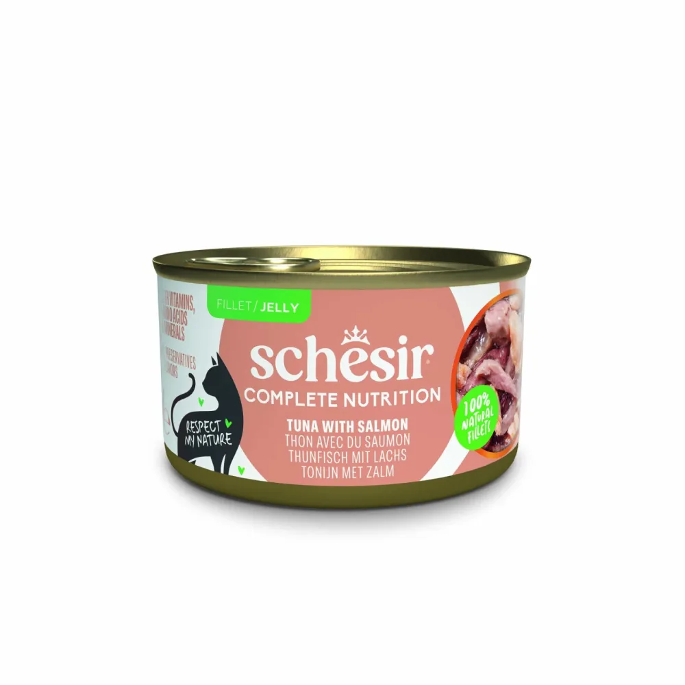 Sparpaket Schesir Complete Nutrition Filet in Gelee 24 x 85 g - Thunfisch mit Lachs