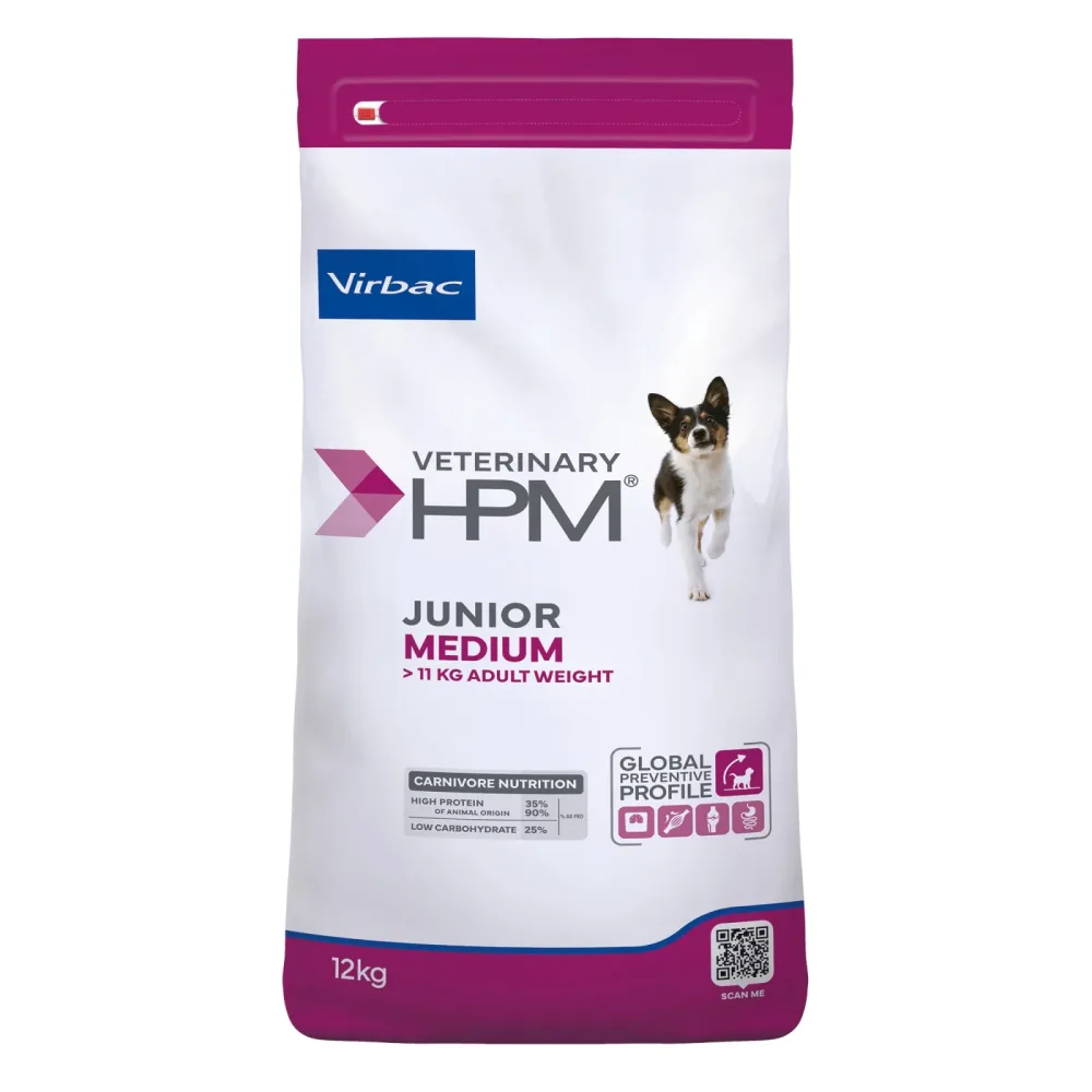 Virbac Veterinary HPM Junior Dog Special Medium - Sparpaket: 2 x 12 kg