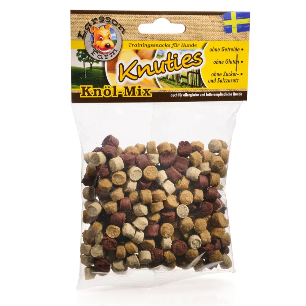 Larsson Farm Knuties - Sparpaket: 3 x 1 Stk. Knöl-Mix (4 Sorten, 150 g)