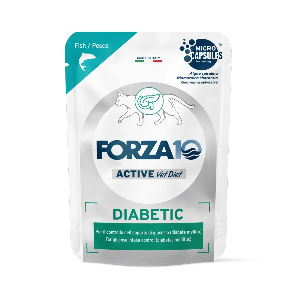 Forza 10 Diabetic Active Vet Diet für Katzen 12 x 80 g - Fisch