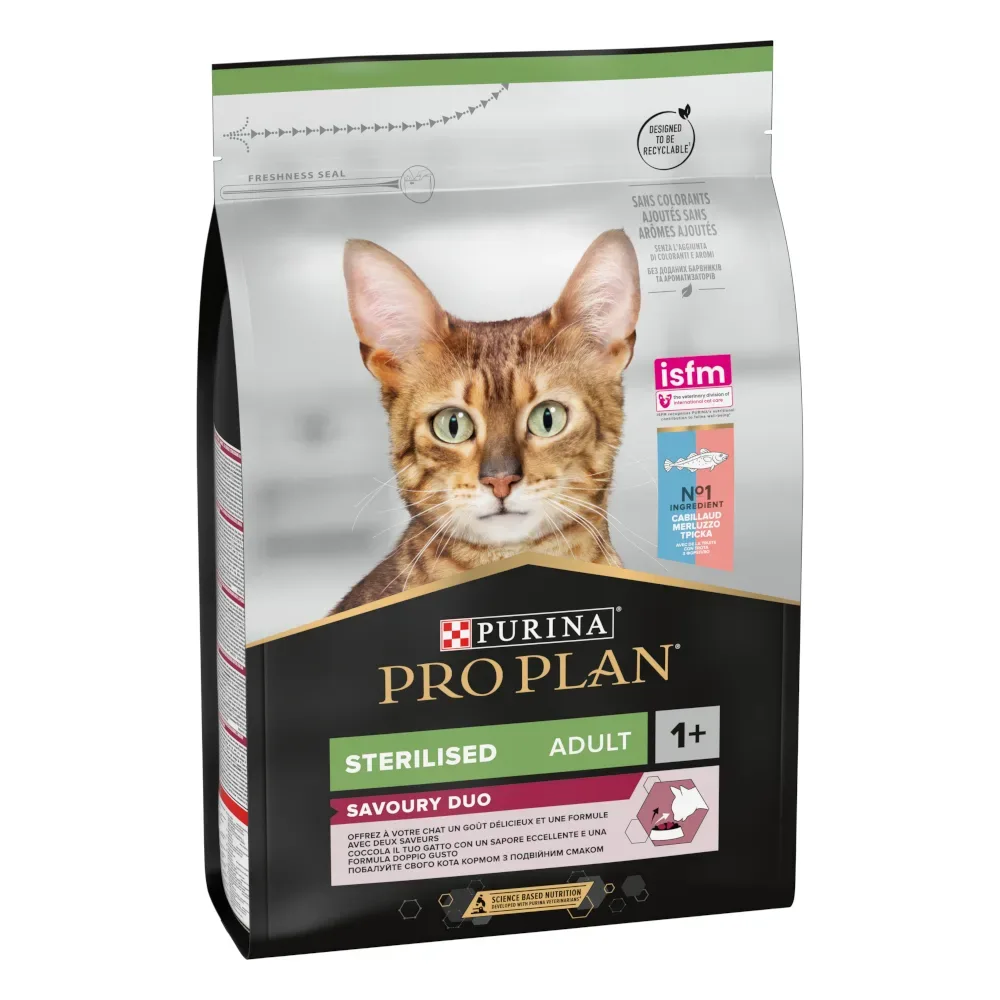 PURINA PRO PLAN Sterilised Adult Duo Kabeljau & Forelle - 3 kg