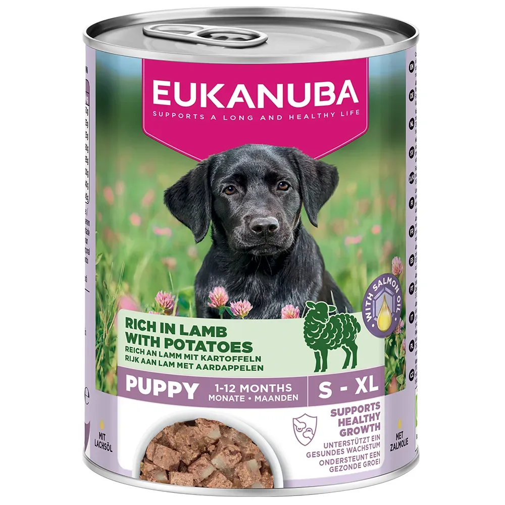 Eukanuba Puppy Reich an Lamm mit Kartoffeln - Sparpaket: 48 x 400 g