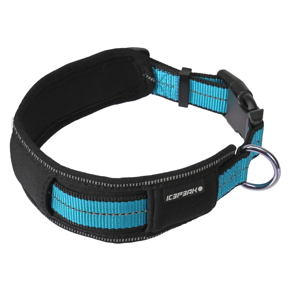 Icepeak Pet Highway Weiches Halsband, aqua - Grösse L: 40 - 60 cm Halsumfang, 55 mm breit