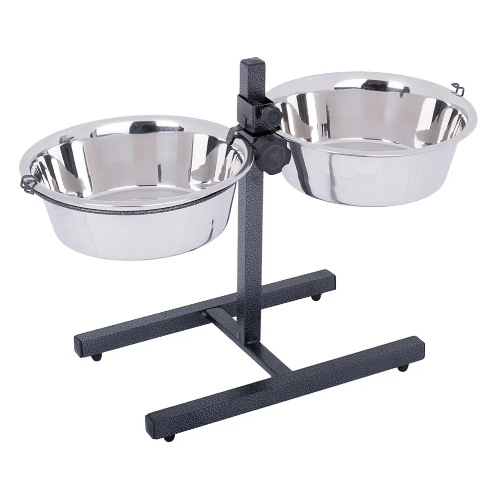 Hundebar inklusive 2 Edelstahlnäpfe - Sparset: 4 x 2,8 l