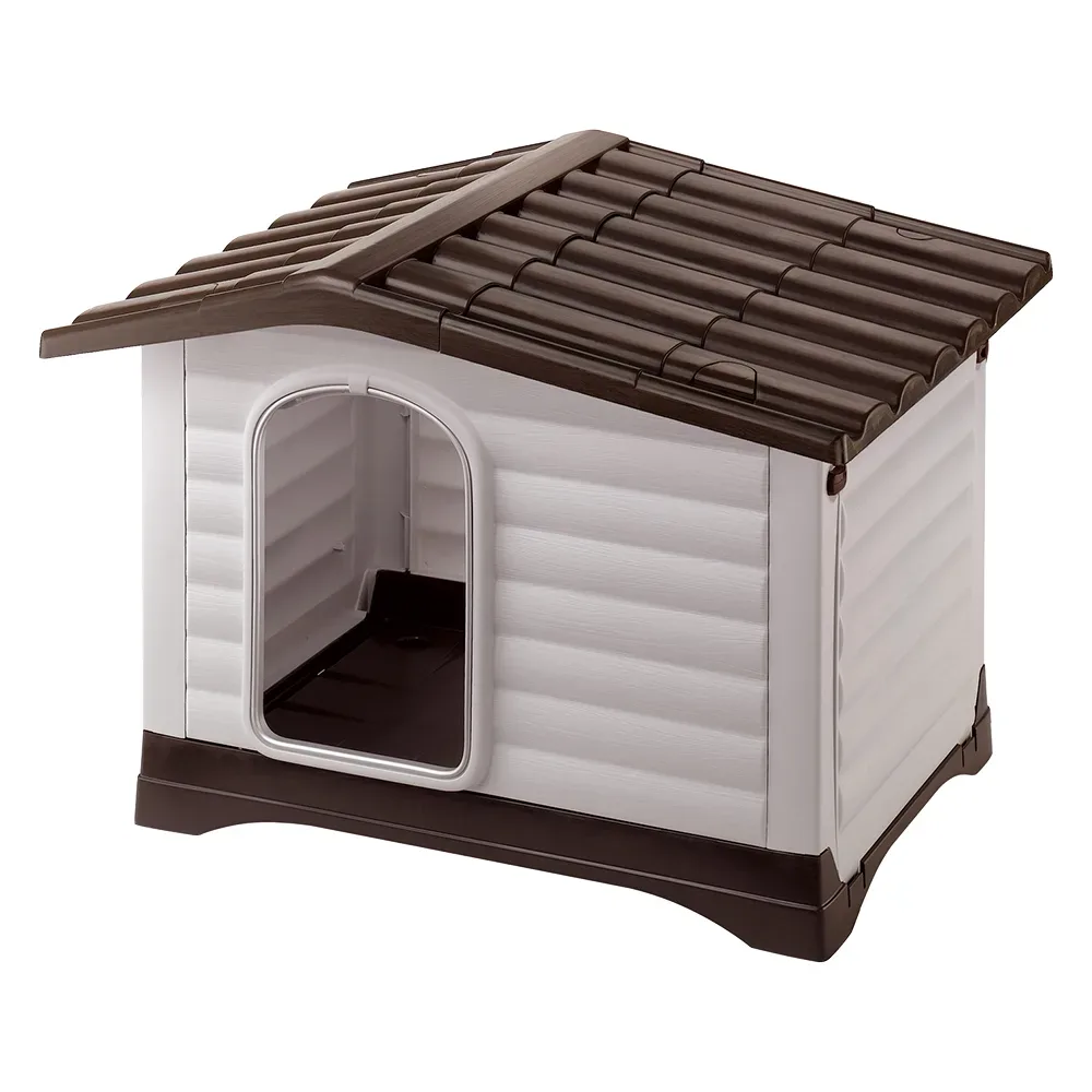 Ferplast Kunststoffhundehütte Dogvilla - Grösse 90: B 88 x T 72 x H 65 cm