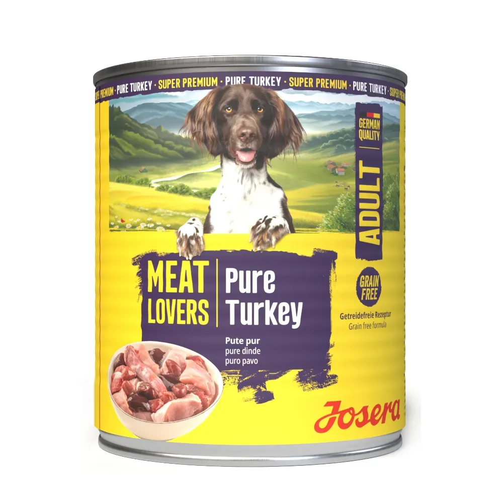 Sparpaket Josera Meatlovers Pure 12 x 800 g - Truthahn (neues Design)