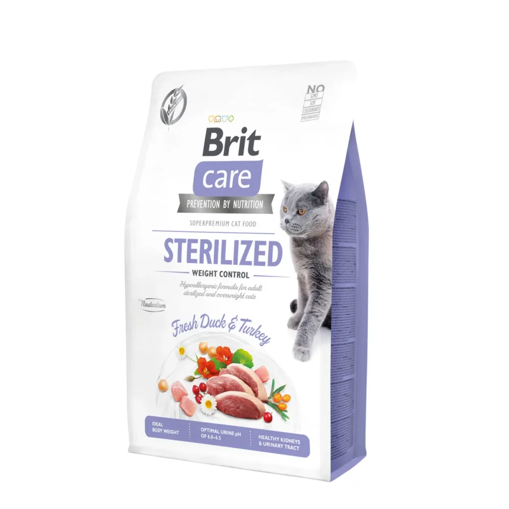 Brit Care Sterilized Weight Control mit Ente und Truthahn - 2 kg