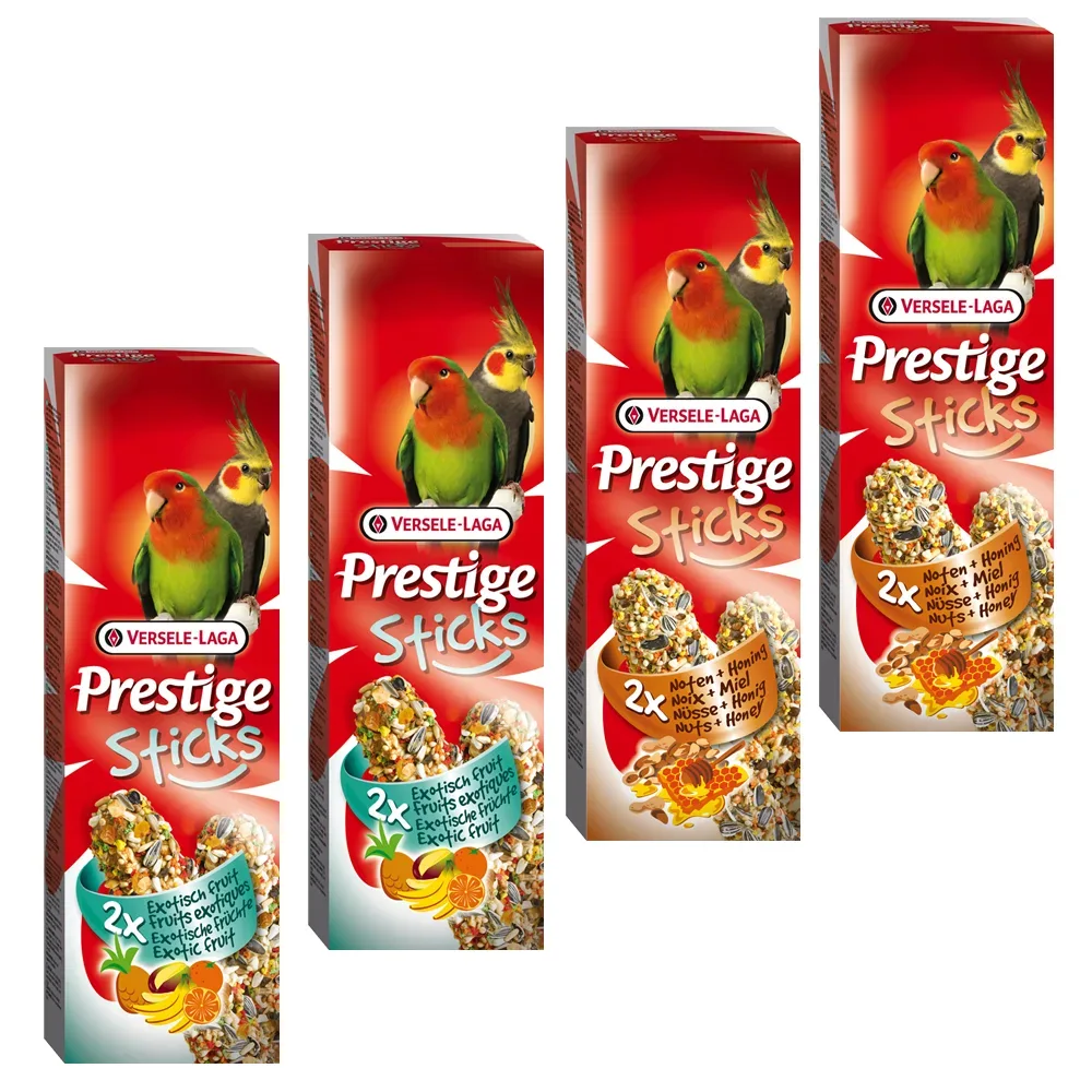 Mixed Pack Versele-Laga Prestige Sticks Grosssittiche - 4 x 2 Sticks (560g)
