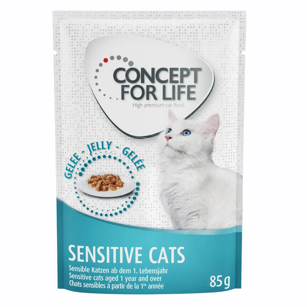 Concept for Life Sensitive Cats - Als Ergänzung: 12 x 85 g Concept for Life Sensitive Cats in Gelee