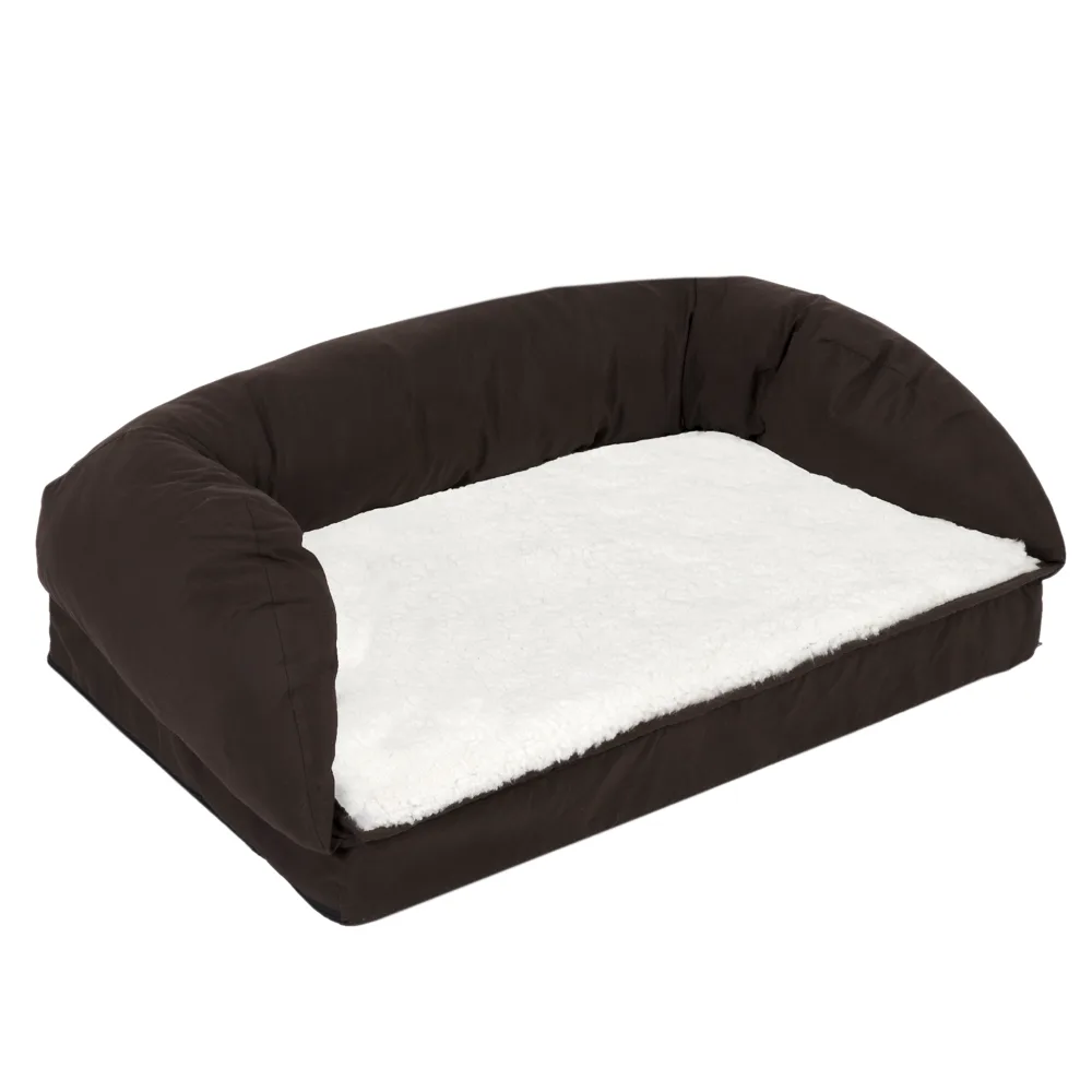 Sparpaket: Das Orthopädische Hundebett eckig + Kuscheldecke Paws - Grösse L + Kuscheldecke