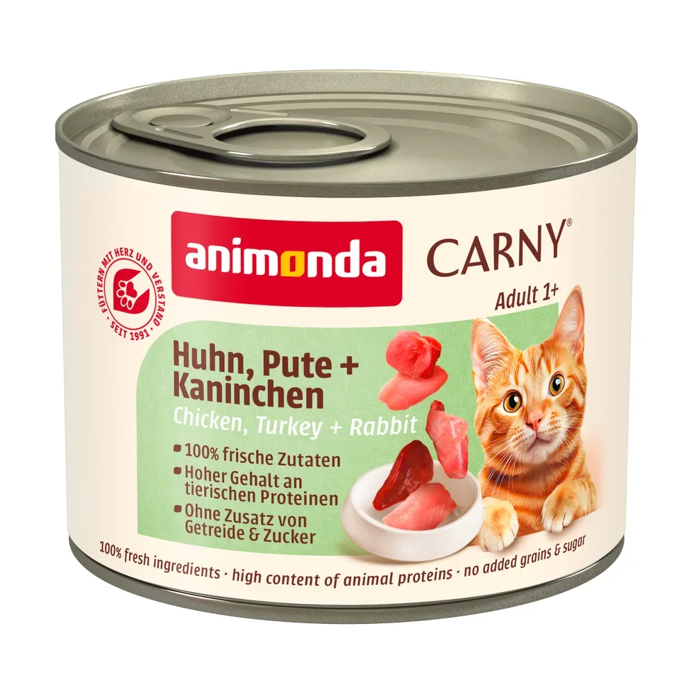 Sparpaket animonda Carny Adult 24 x 200 g - Huhn, Pute & Kaninchen