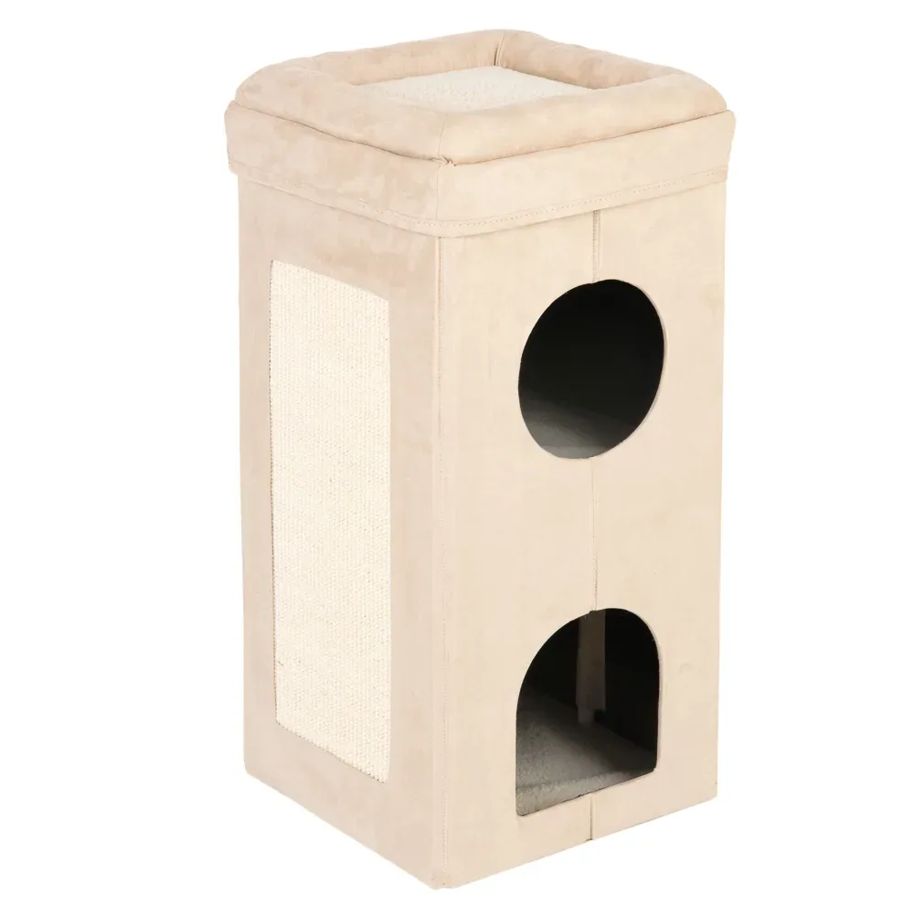 Faltbarer Katzenturm Soft?n Scratchy - beige / weiss