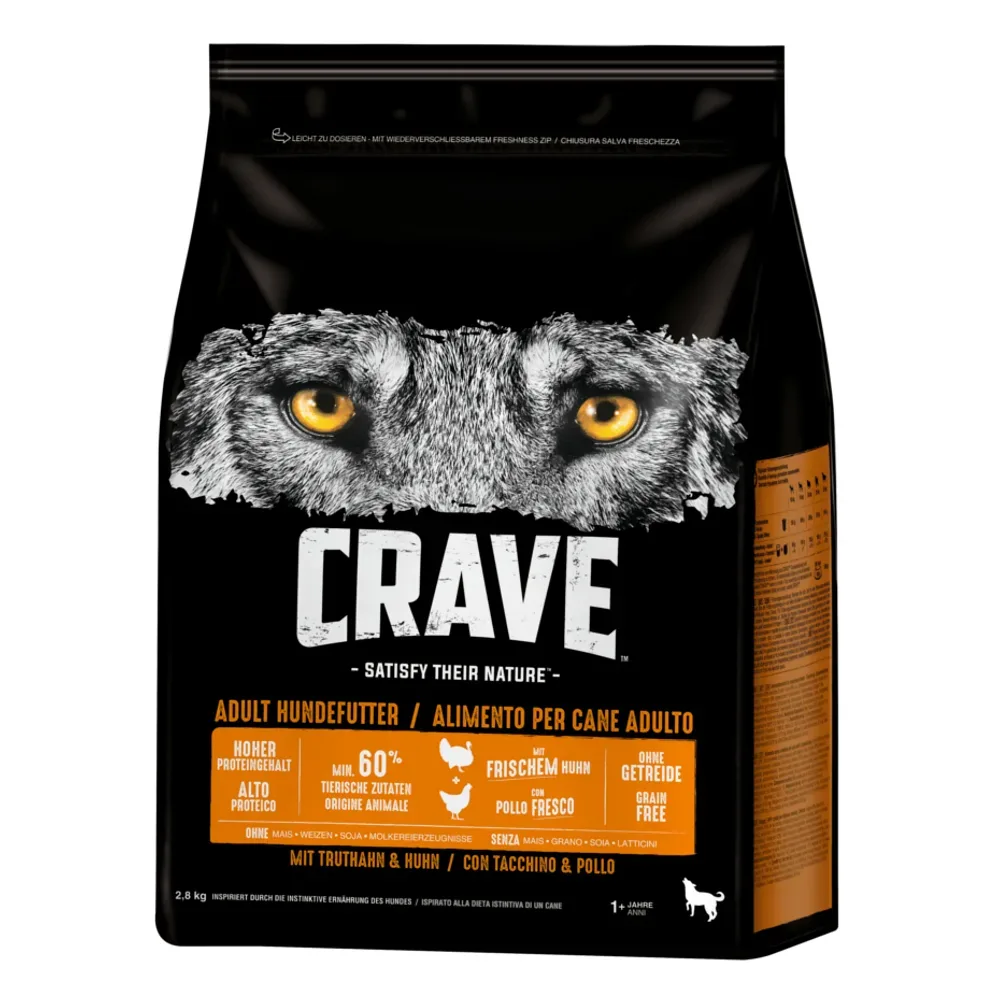 Crave mit Truthahn & Huhn - Sparpaket: 3 x 2,8 kg