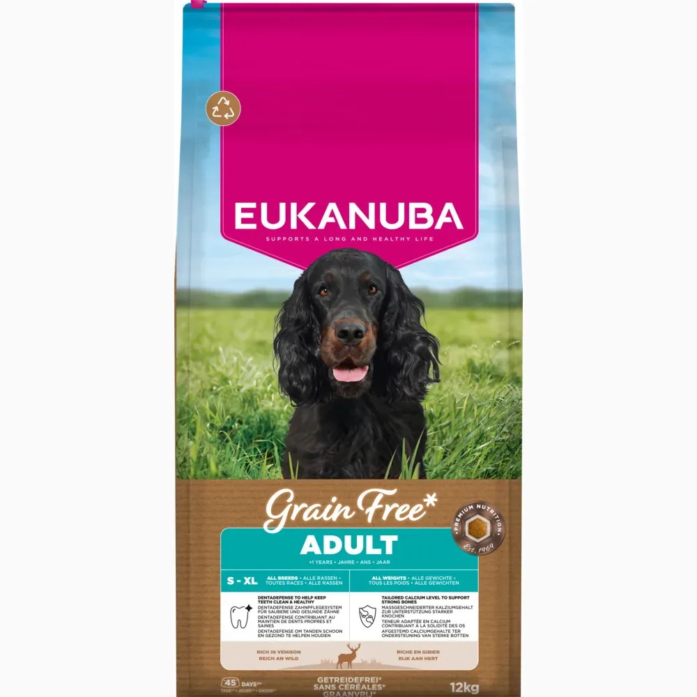 Eukanuba Grain Free Adult mit Wild - Sparpaket: 2 x 12 kg