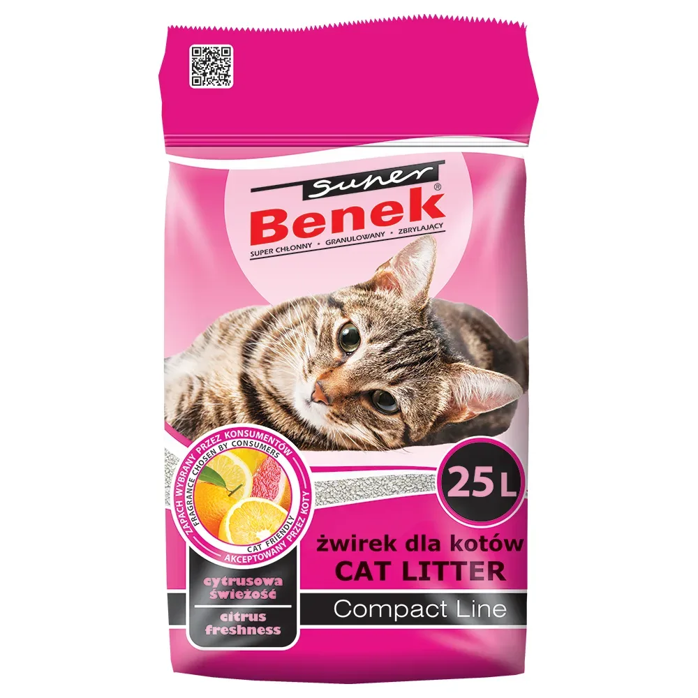 Super Benek Compact Citrus Freshness - 25 l (ca. 20 kg)