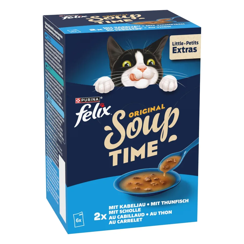 Felix Soup Suppe 6x48g Kabeljau, Thunfisch, Scholle