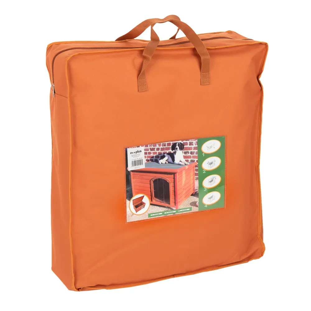 Trixie Hundehütte Classic: Natura Flachdach-Hütte - Isolierung für Grösse L: B 105 x T 63 x H 66 cm