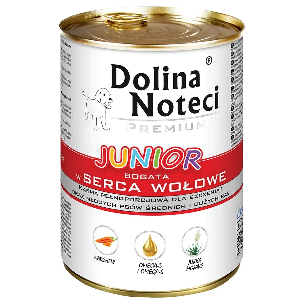 Dolina Noteci Premium Junior 24 x 400 g - Rinderherzen