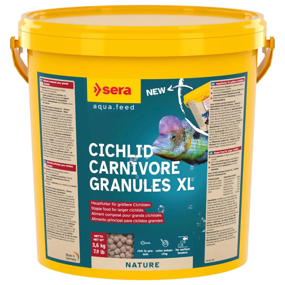 sera Cichlid Red XL Nature Granulatfutter - 10 Liter