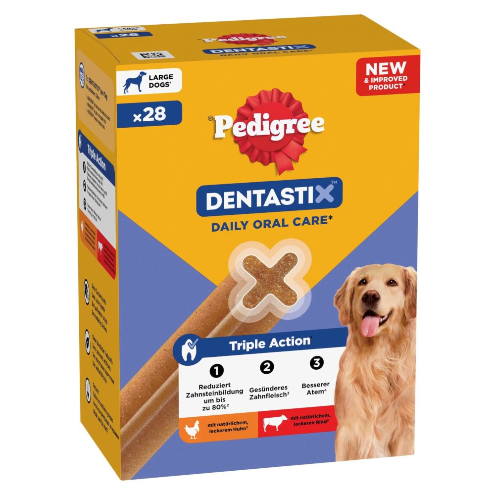 Pedigree Zahnpflege Dentastix Multipack 28 Stück für große Hunde