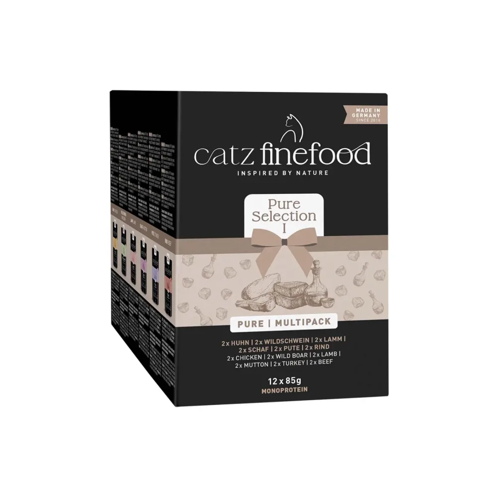 catz finefood Pure Pouch Mix 12 x 85 g - Pure Selection 1 Mixpack (6 Sorten)