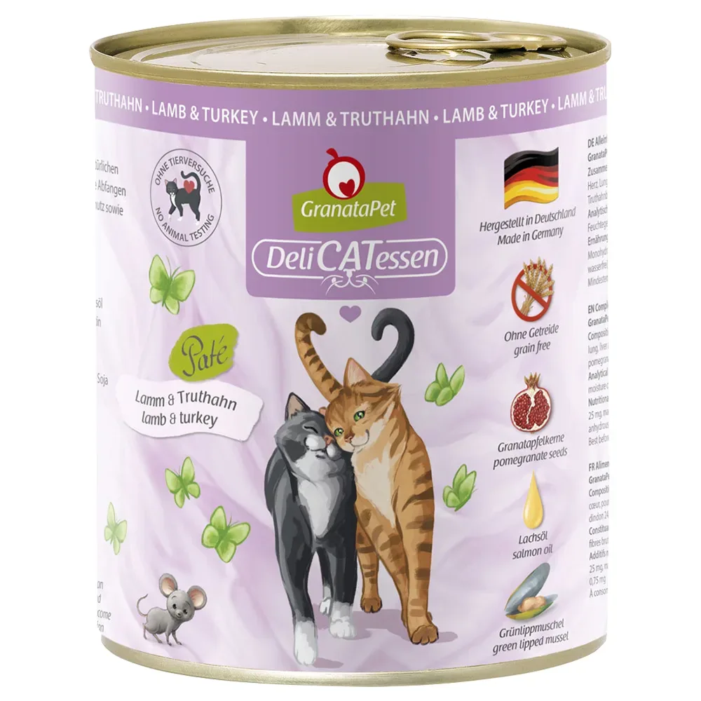 GranataPet DeliCatessen Probierpaket 6 x 800 g - Probierpaket II PUR