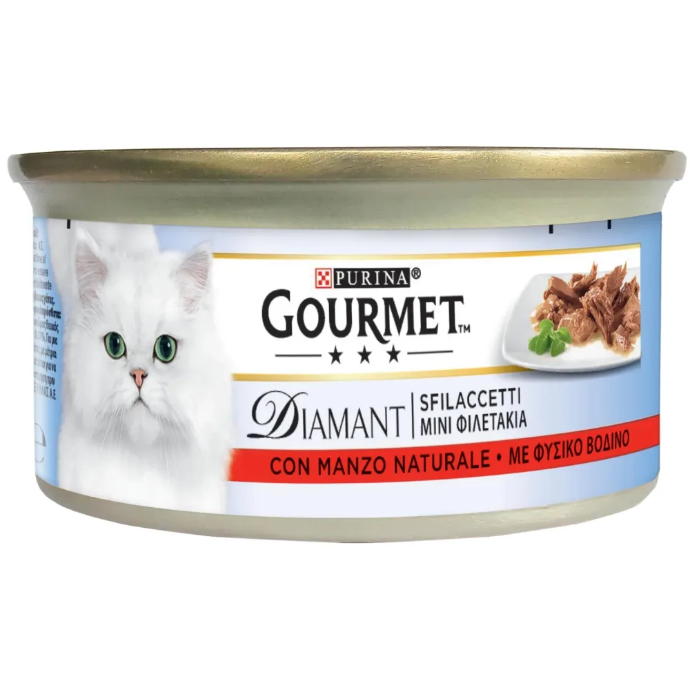 Sparpaket Gourmet Diamant 48 x 85 g - Filets mit natürlichem Rindfleisch