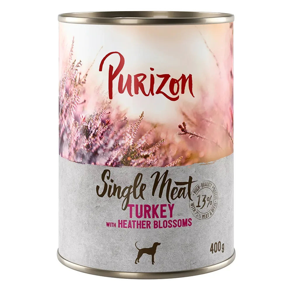 Sparpaket Purizon Single Meat 12 x 400 g - Pute mit Heidekrautblüten