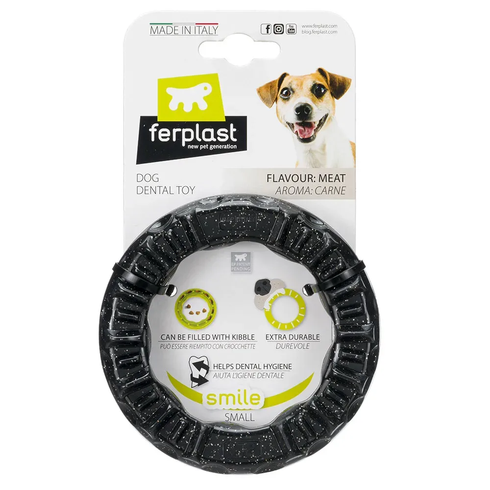Ferplast Smile Kauring, schwarz - Gr. S: Ø 12 x H 2,4 cm