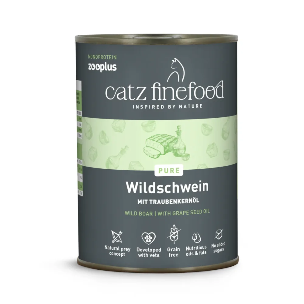 catz finefood Monoprotein zooplus 6 x 400 g - Wildschwein