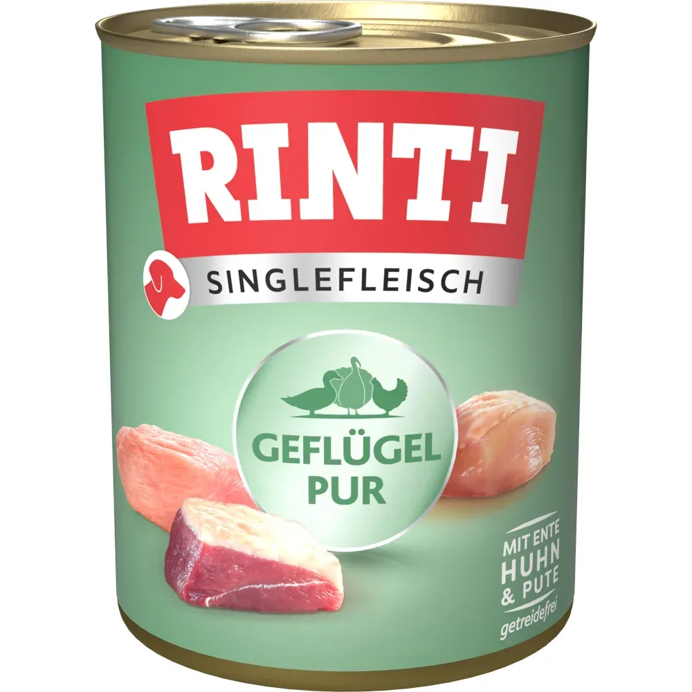 Sparpaket RINTI Singlefleisch 12 x 800 g - Geflügel Pur