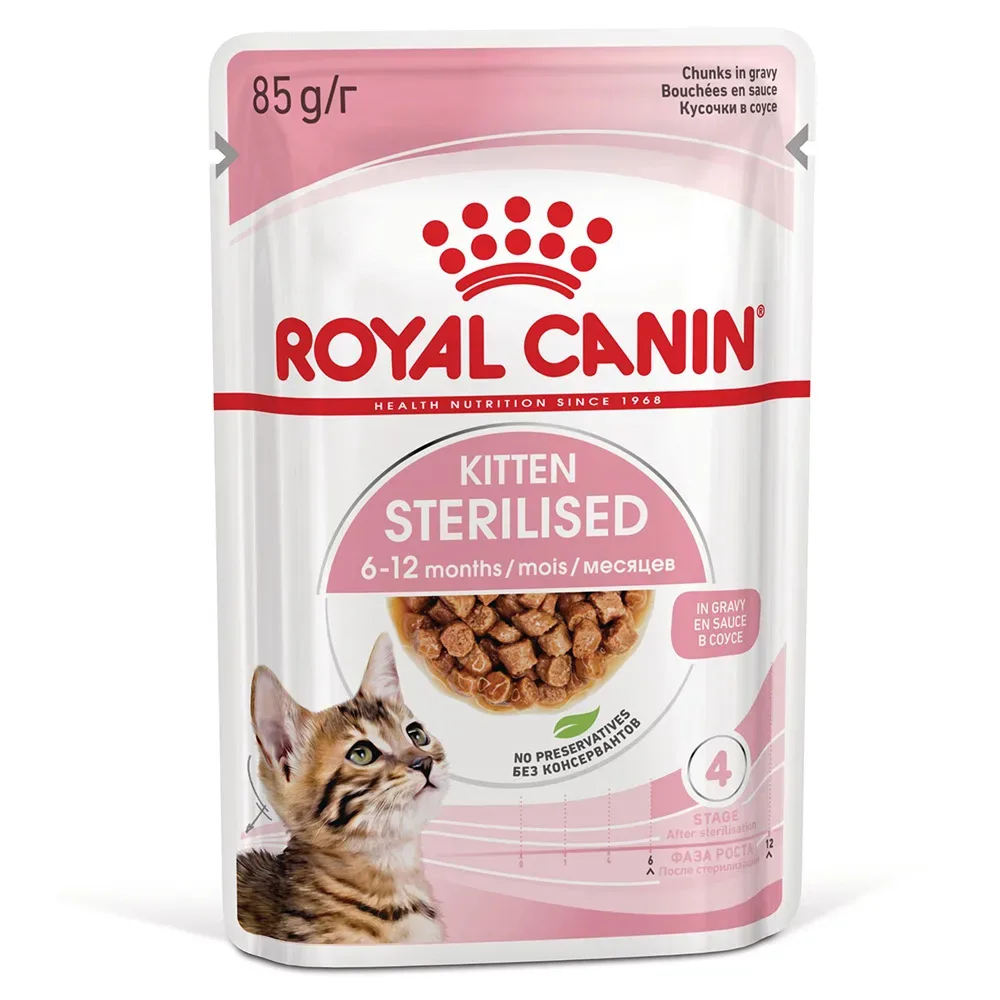 Royal Canin Sterilised Kitten in Sosse - Sparpaket: 48 x 85 g