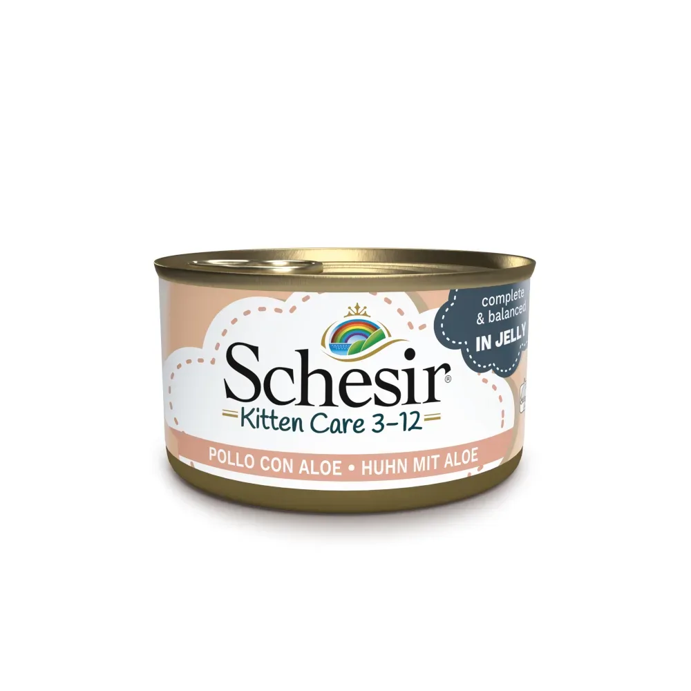 Schesir Kitten in Gelee - Huhn mit Aloe 24 x 85 g