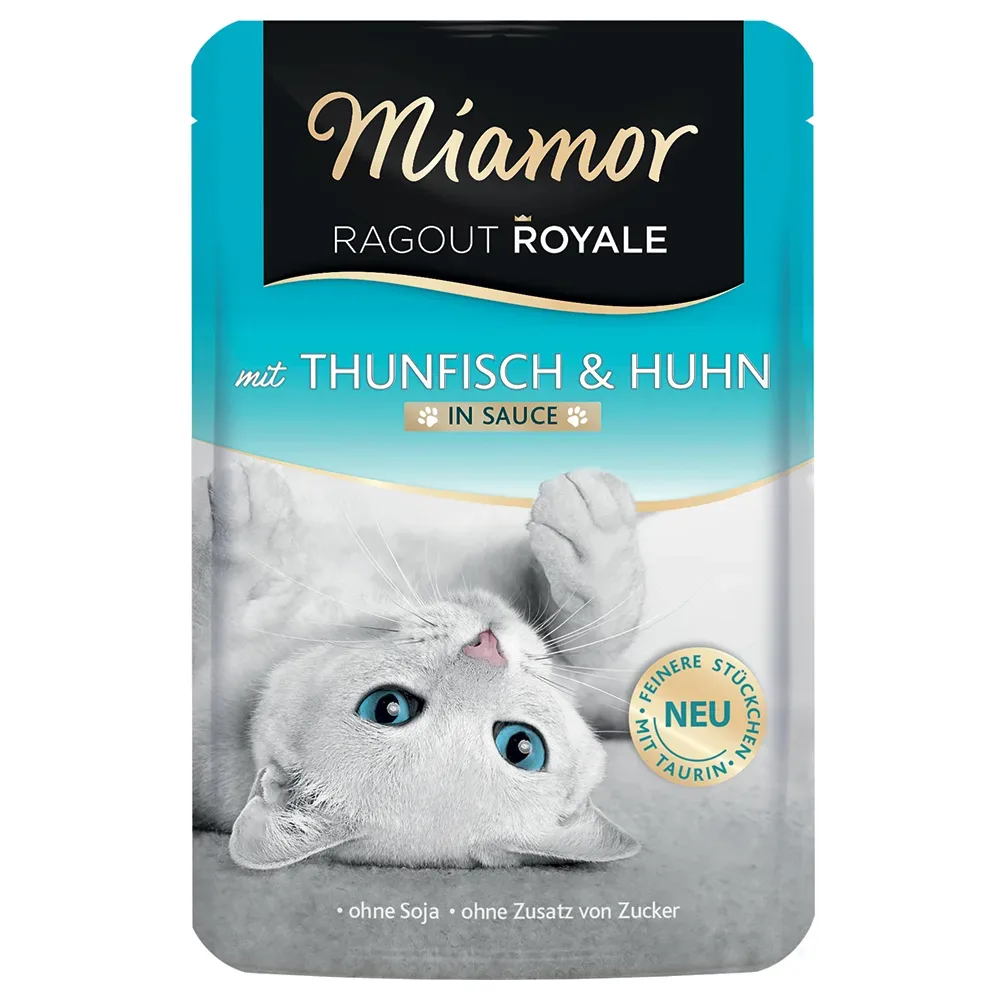 Sparpaket Miamor Ragout Royale in Sosse 22 x 100 g - Huhn & Lachs