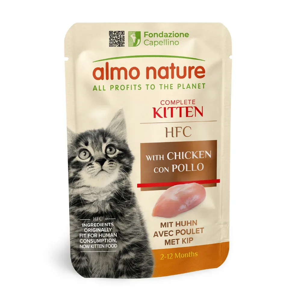 Sparpaket Almo Nature HFC Kitten 12 x 55 g - mit Huhn