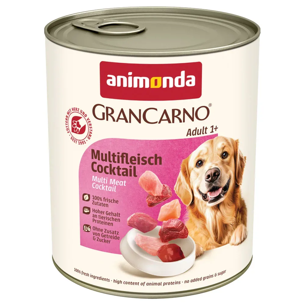 Sparpaket animonda GranCarno Original 12 x 800 g - Multifleisch-Cocktail