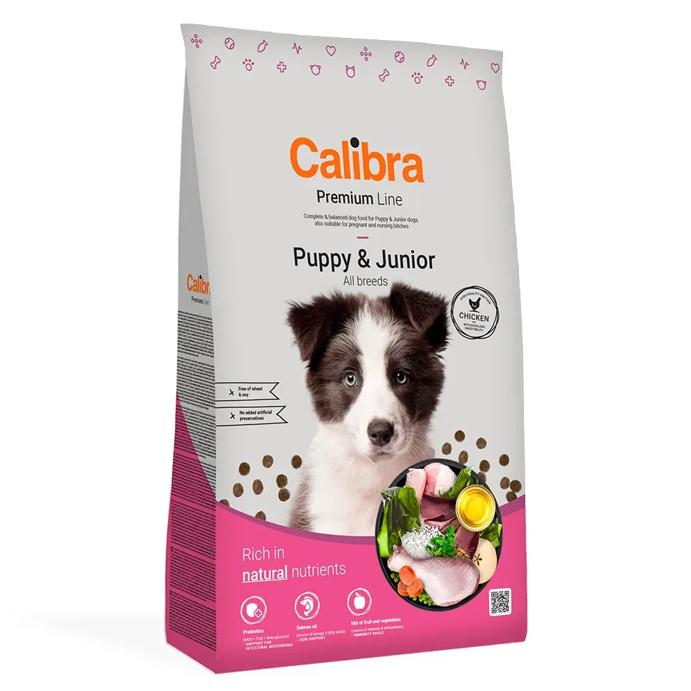Calibra Dog Premium Line Puppy & Junior Huhn - 2 x 12 kg