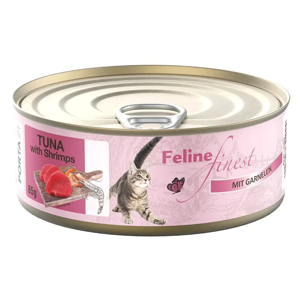 Feline Finest Katzen Nassfutter 6 x 85 g - Thunfisch mit Zackenbarsch
