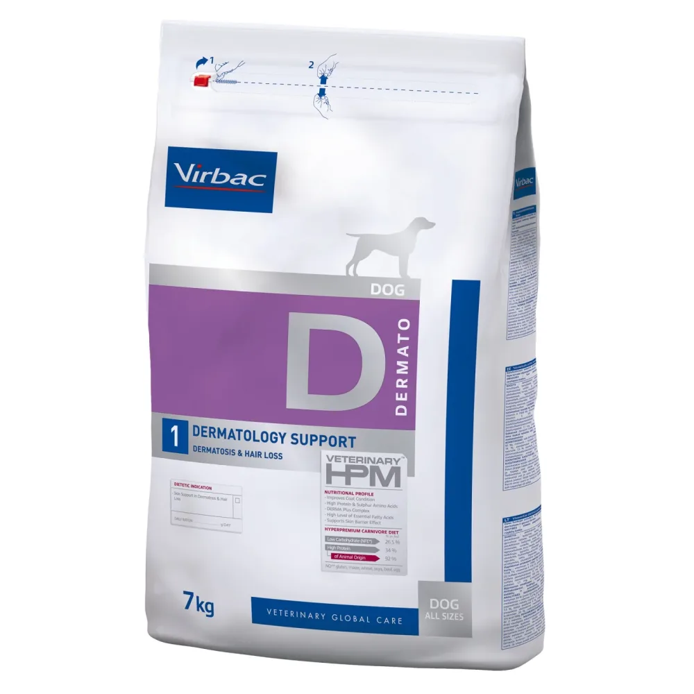 Virbac Veterinary HPM Dog Dermatology Support D1 - 7 kg