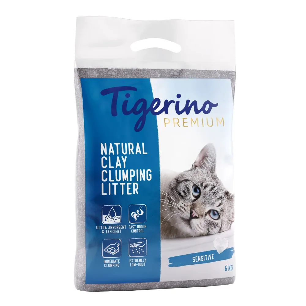 Tigerino Premium Katzenstreu ? Sensitive (parfümfrei) - 6 kg
