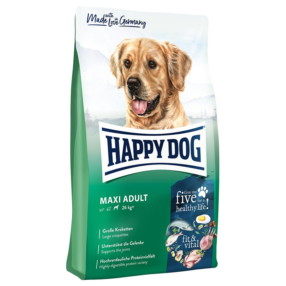 HAPPY DOG fit & vital Trockenfutter Hund Adult, Maxi 14 kg