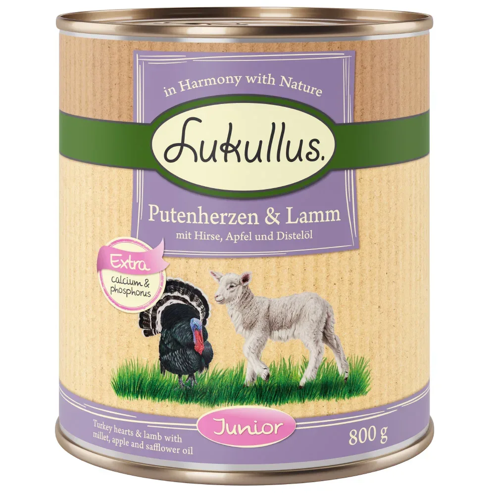Sparpaket Lukullus Naturkost 24 x 800 g - Junior Mixpaket (3 Sorten)
