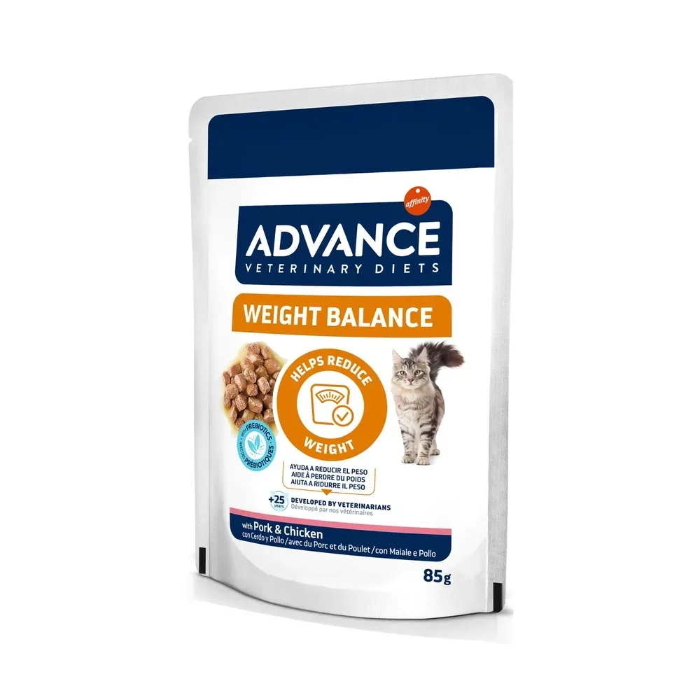 18 + 6 gratis! Advance Veterinary Diets Cat 24 x 85 g - Weight Balance