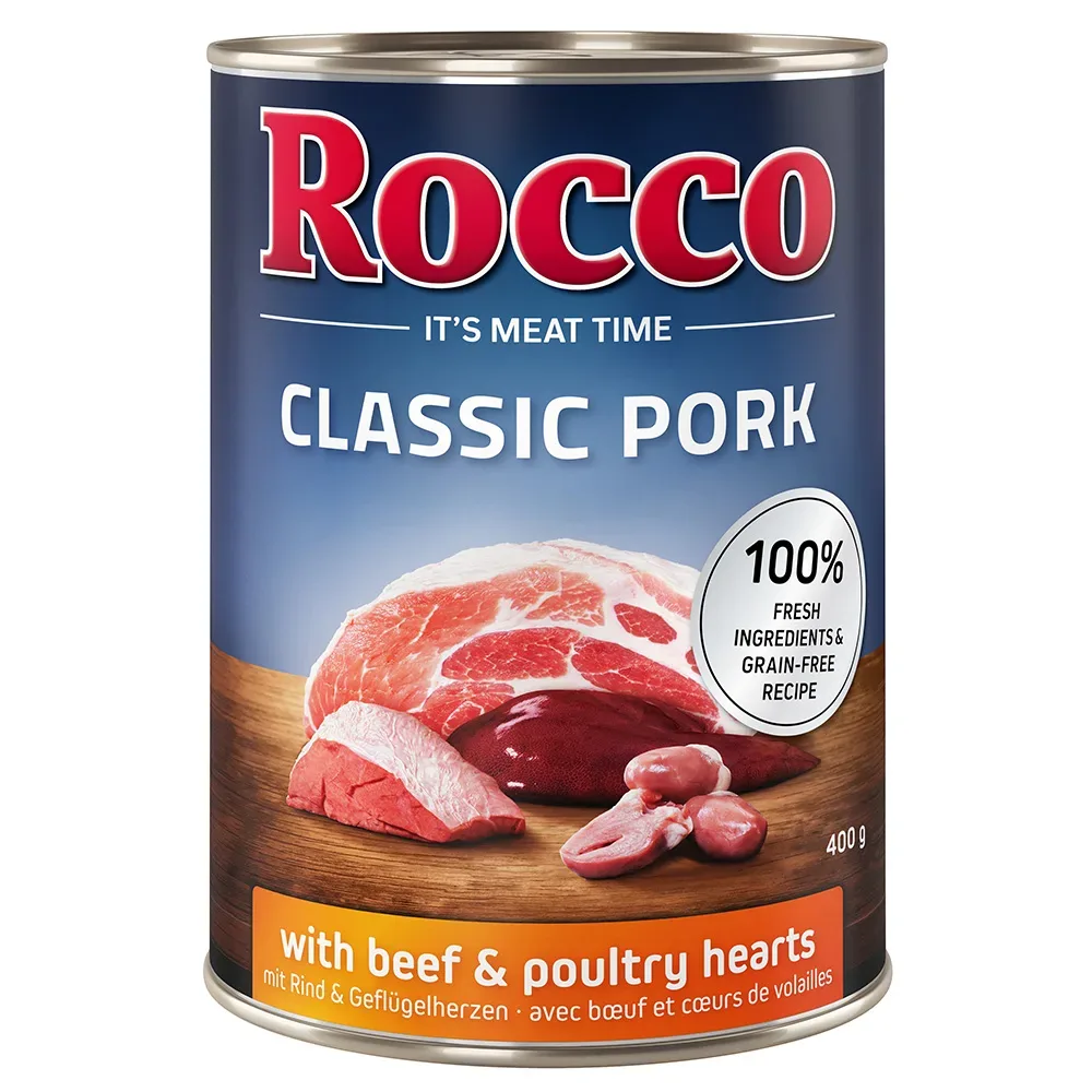 Sparpaket Rocco Classic Pork 12 x 400 g - Rind & Geflügelherzen