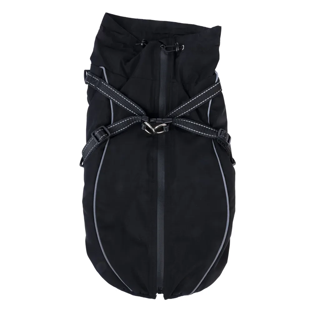 TIAKI Hundemantel Harness Arkon, schwarz - ca. 30 cm Rückenlänge