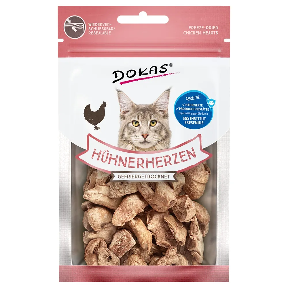 Dokas Hühnerherzen Gefriergetrocknet - Sparpaket: 2 x 15 g