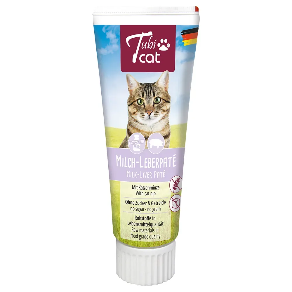 Tubicat Milch-Leberpaté mit Katzenminze - Sparpaket: 3 x 75 g